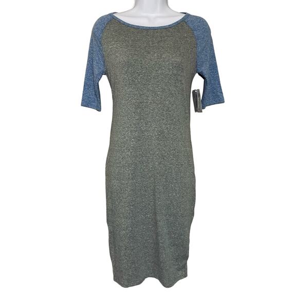 NWT LuLaRoe Julia Dress XXS Raglan Sleeve Color Block Modest Pencil Skirt Career - Picture 1 of 15